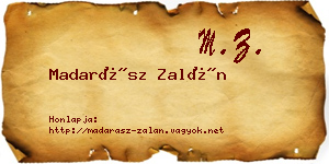 Madarász Zalán névjegykártya